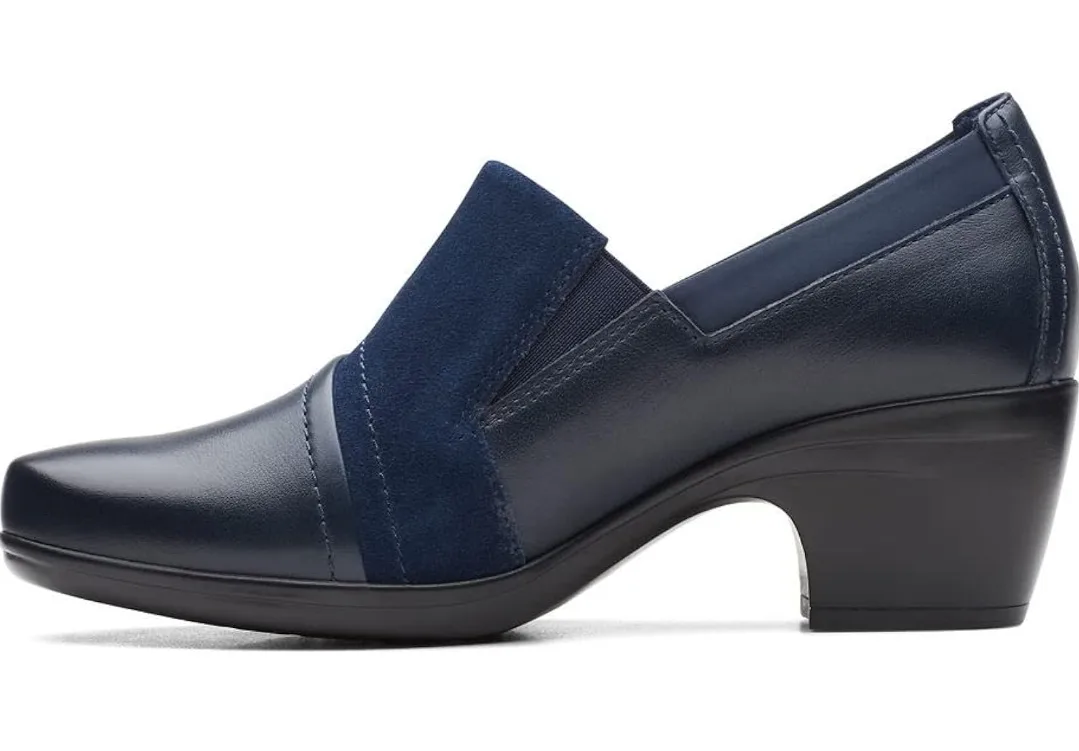 Clarks Women's Emily Step Pump Navy Leather image indicator(6)