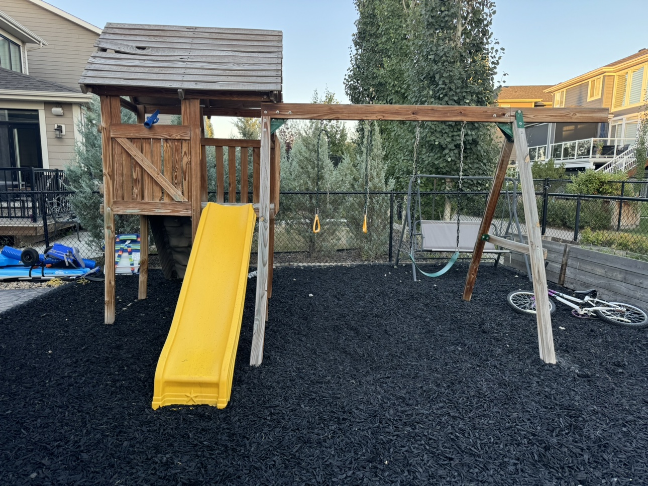 Wooden Playset with Slide and Swings - photo 4