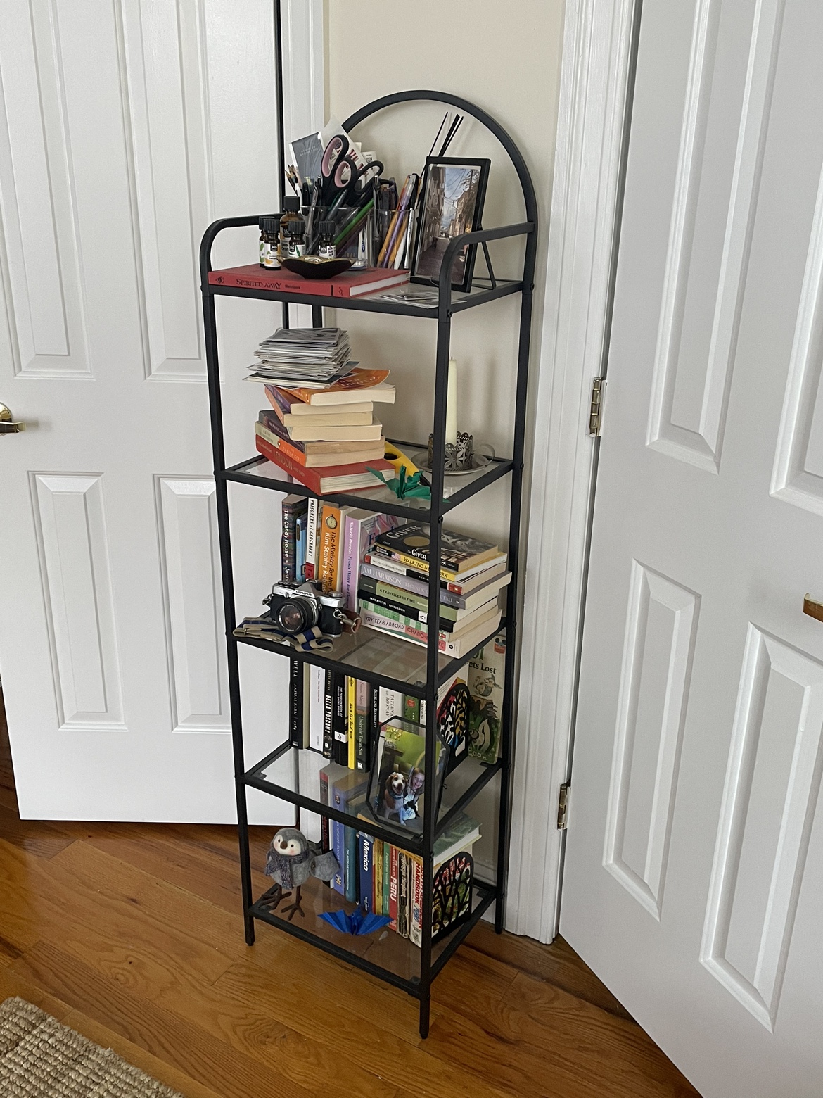 Black Metal 5-Shelf Bookcase