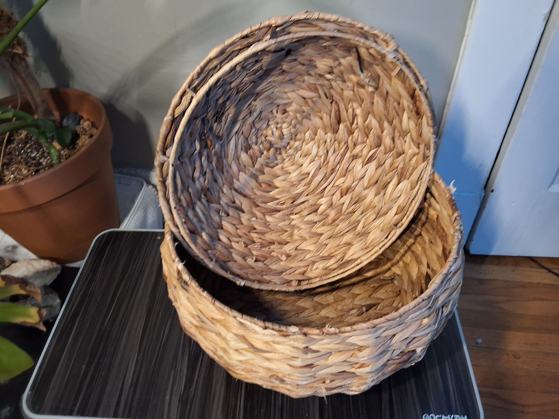 Cat Shaped Wicker Basket with Lid - photo 4