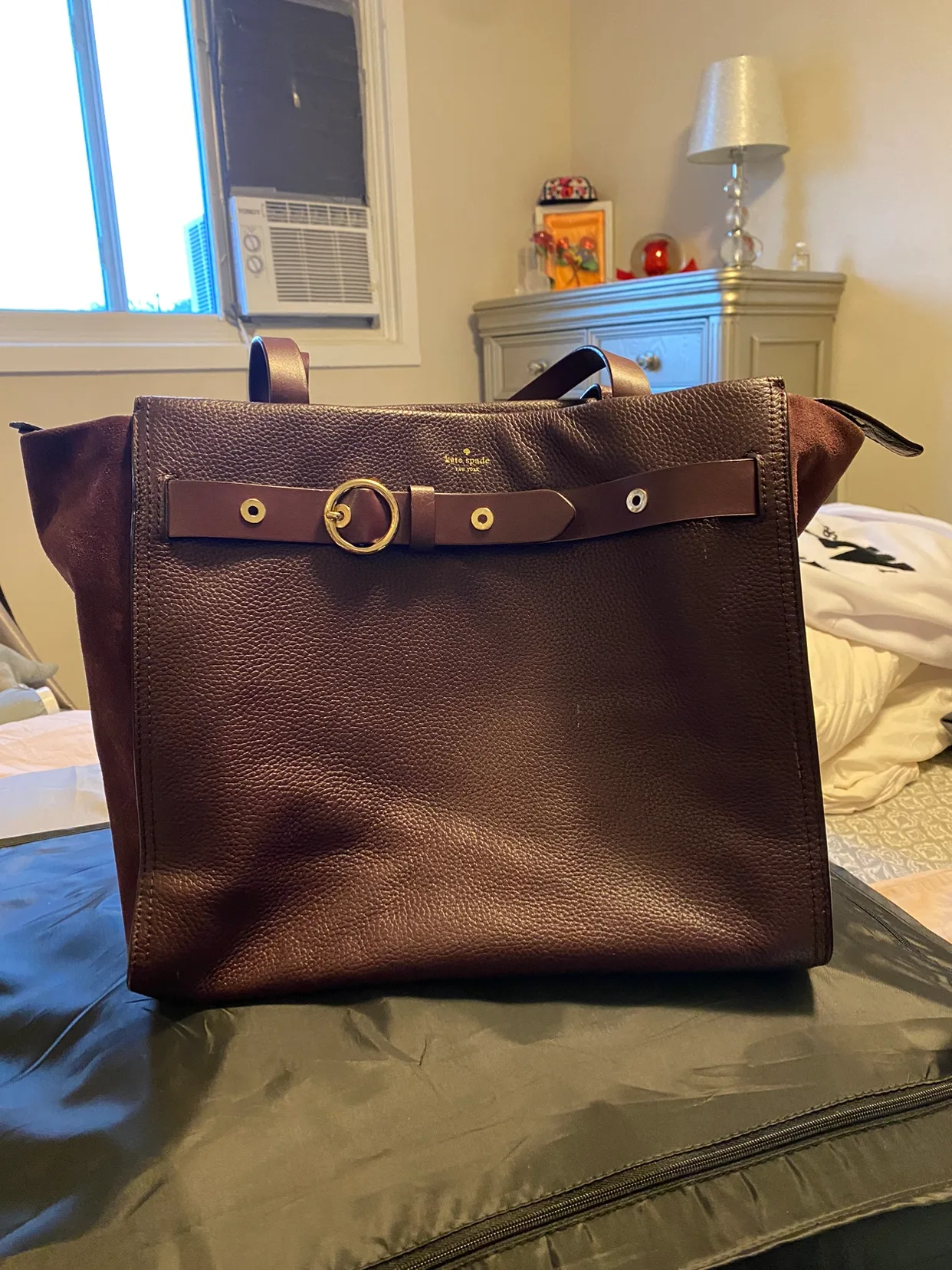 Kate Spade Burgundy Tote Bag thumbnail
