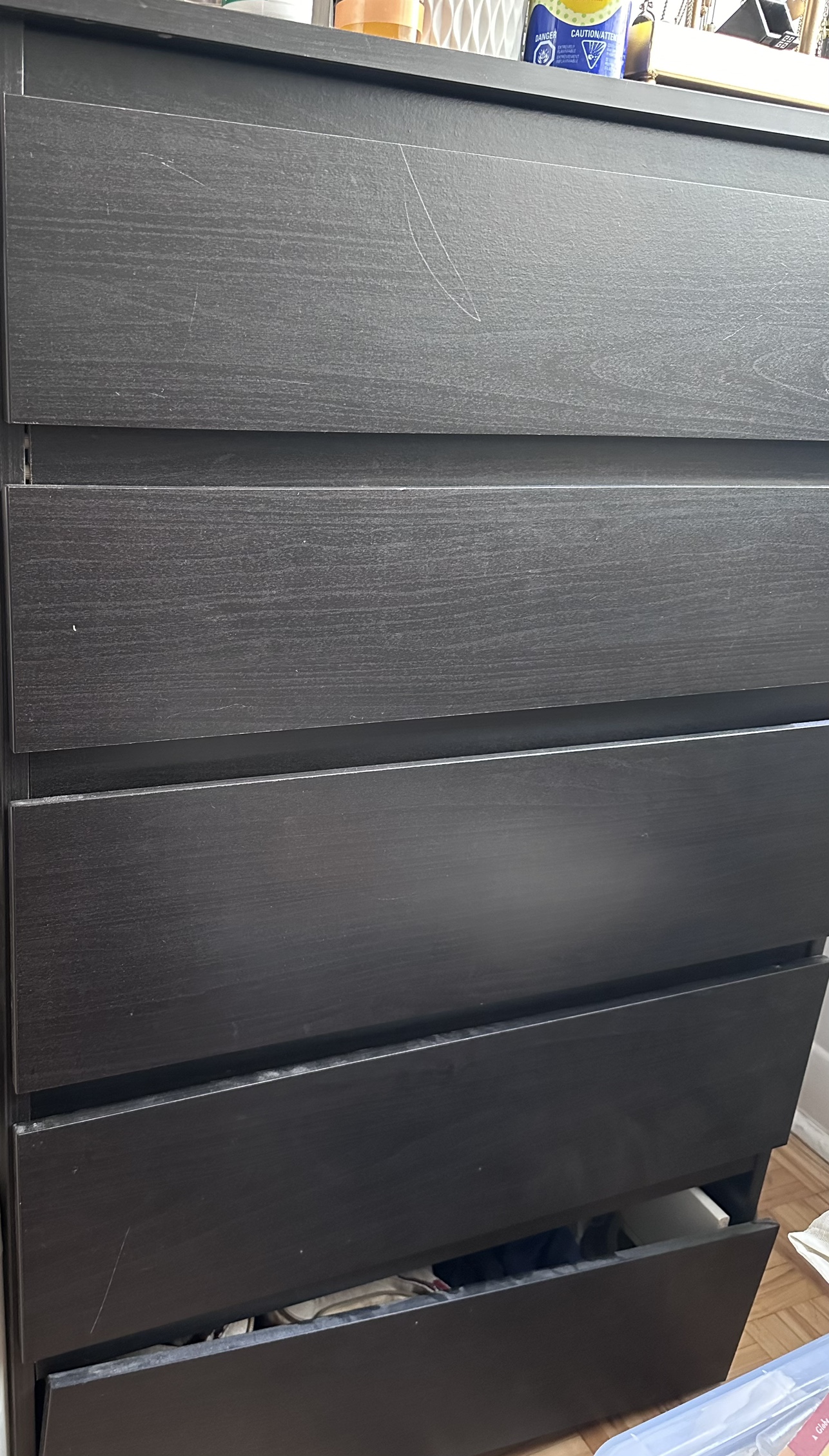 Black 5-Drawer Dresser