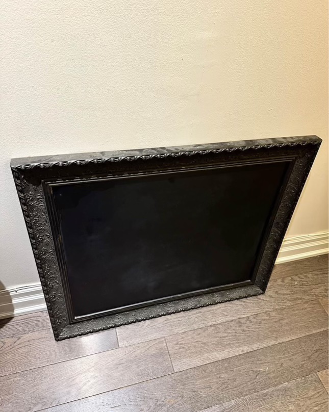 Black Chalkboard in Ornate Frame