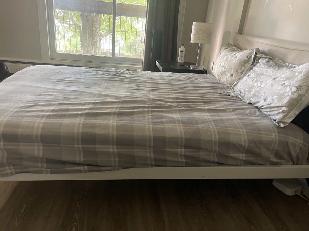 Full size IKEA bed with new mattress