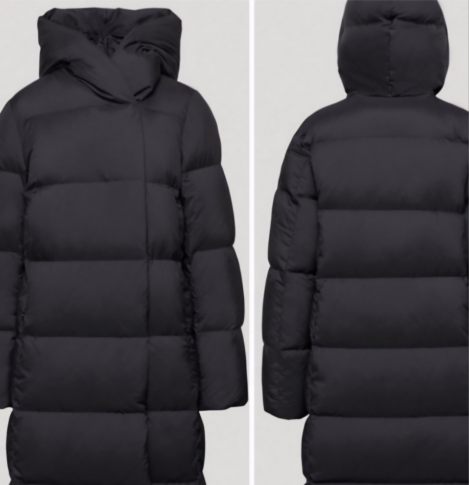 Duvet Puffer Jacket with Hood
