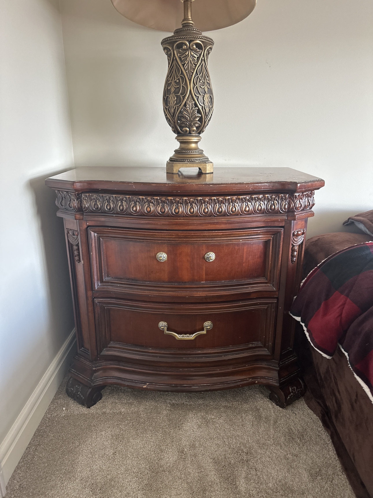 Solid Wood Nightstand - photo 2