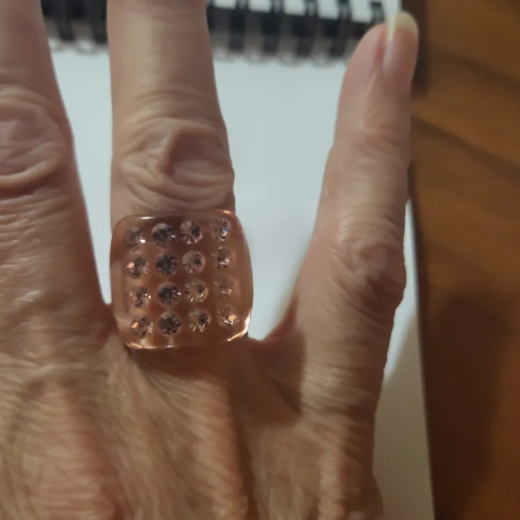 Pink Rhinestone  Ring & Pink Beaded Bracelet  #freecycle image indicator(3)