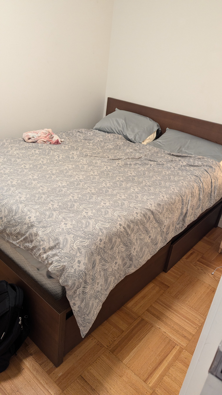 Queen Bed Frame with Storage Drawers