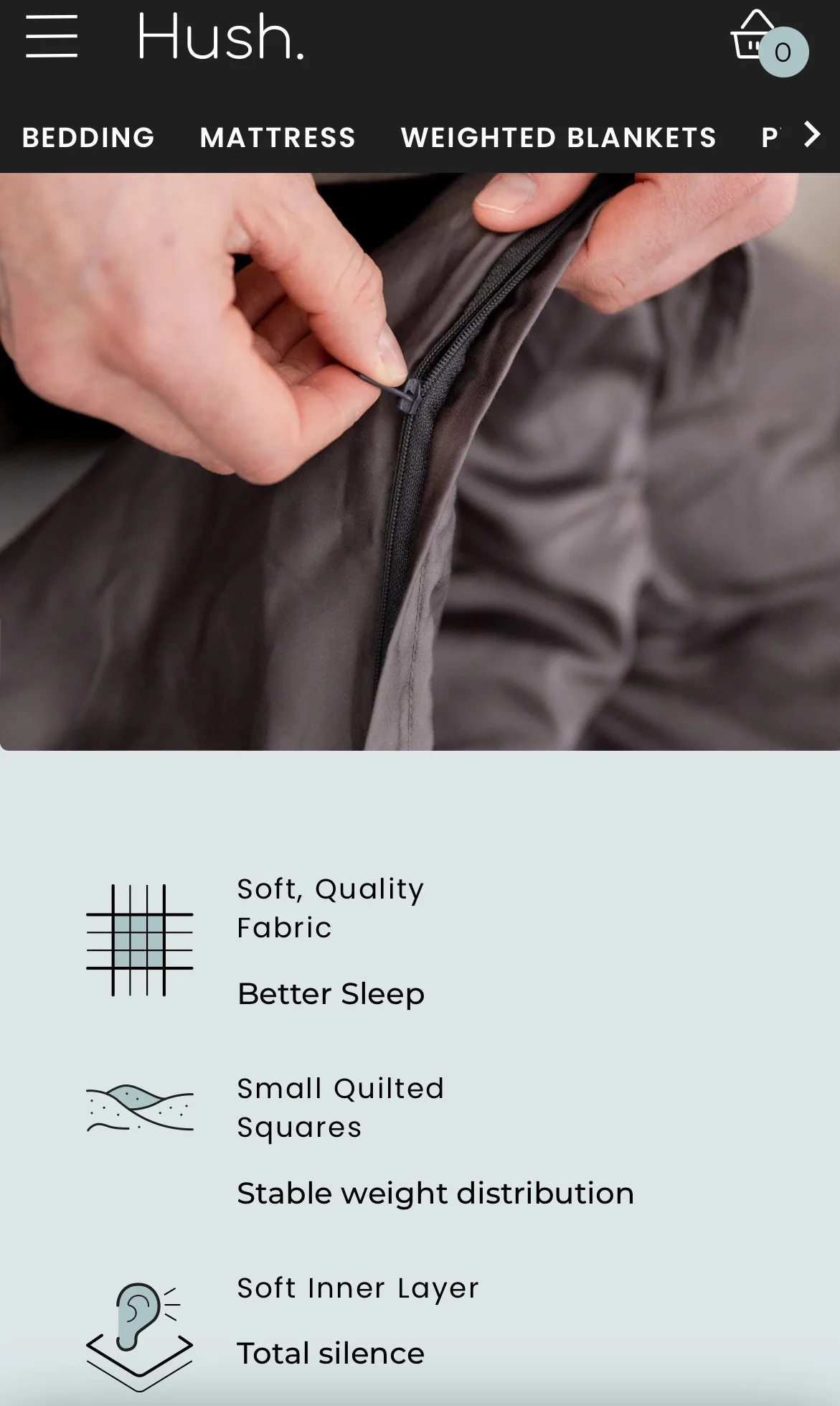 BRAND NEW Hush Iced Cover (king/grey) image indicator(6)