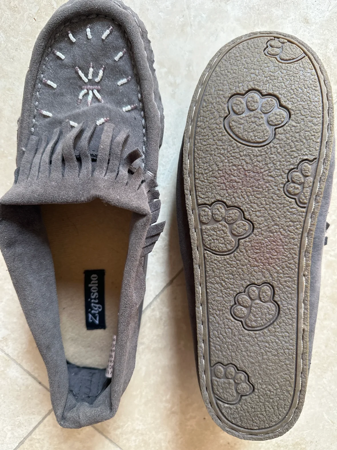 Grey Moccasin Shoes image indicator(4)
