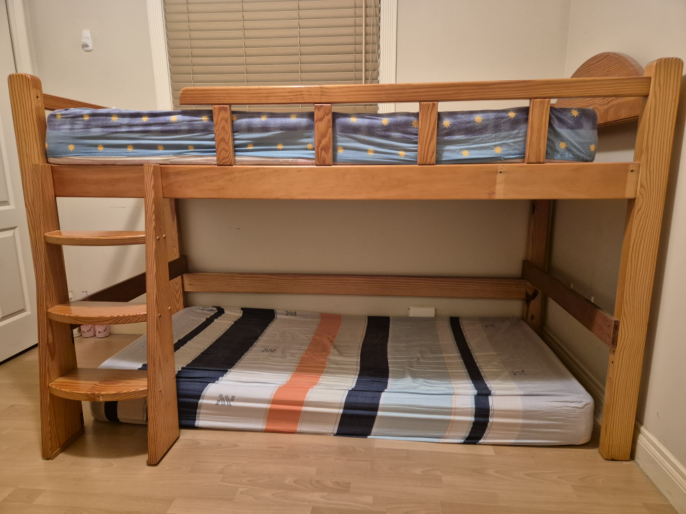 Double Decker Bed Frame with Mattresses - photo 2