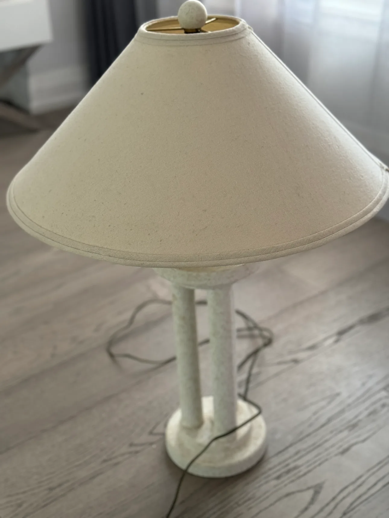 White Table Lamp with Shade image indicator(2)