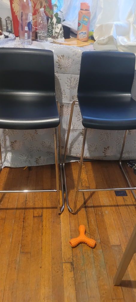 IKEA set of 2 black stools