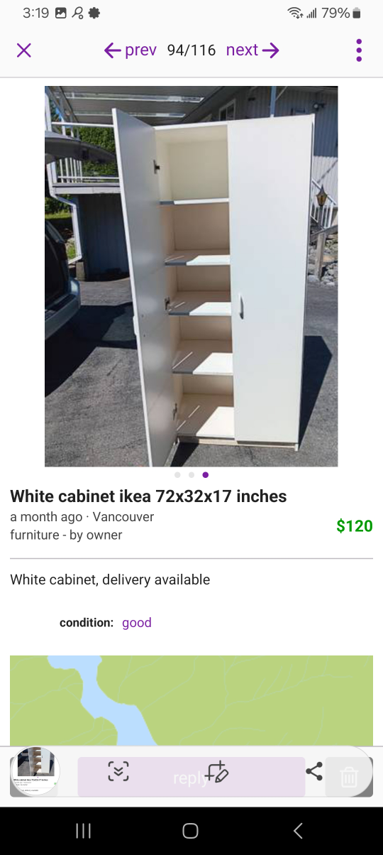 small cabinet ikea, 60x24x14 inches, delivery available