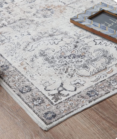 6x9 ft. Gray and White Area Rug - New - photo 3
