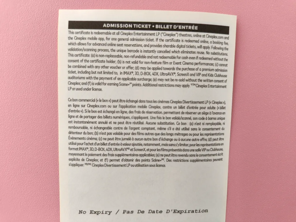 No Expire Day Cineplex Film Ticket $12 image indicator(3)