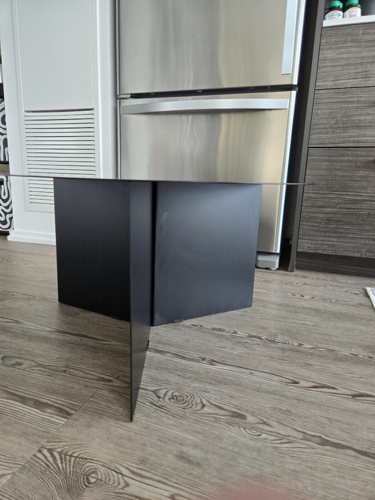 Black Stainless Steel Round Coffee Table - photo 4