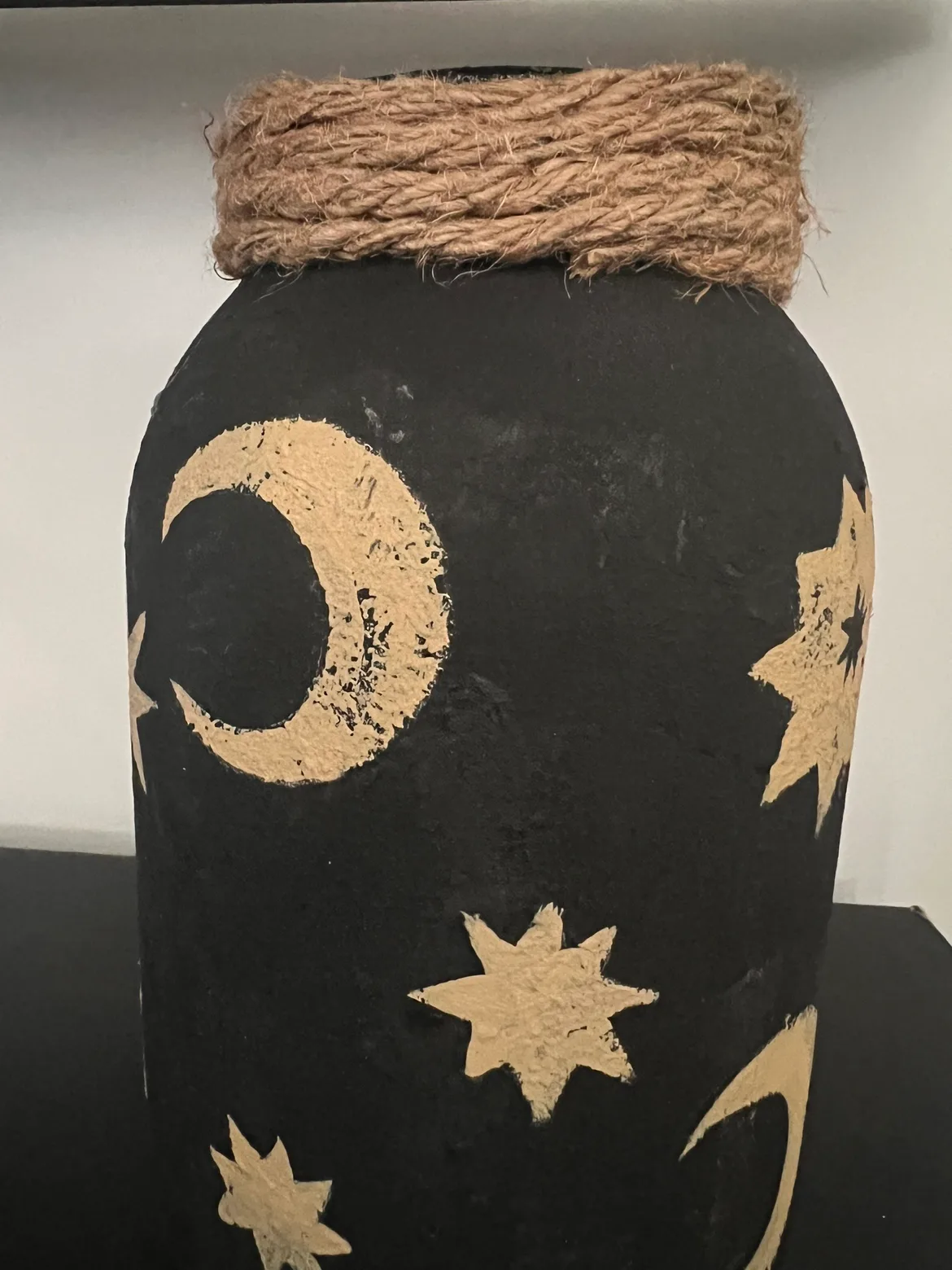Black and Beige Decorated Jar image indicator(2)
