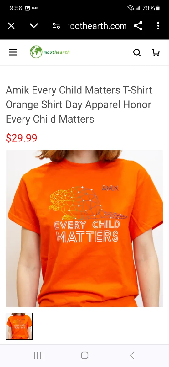 Orange Shirt Day AMIK/Beaver T-Shirt #M image indicator(4)