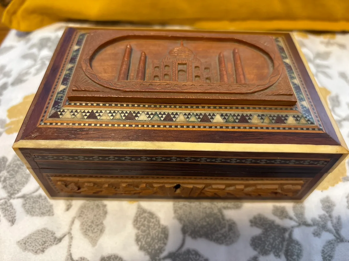 Intricately Carved Wooden Box image indicator(2)