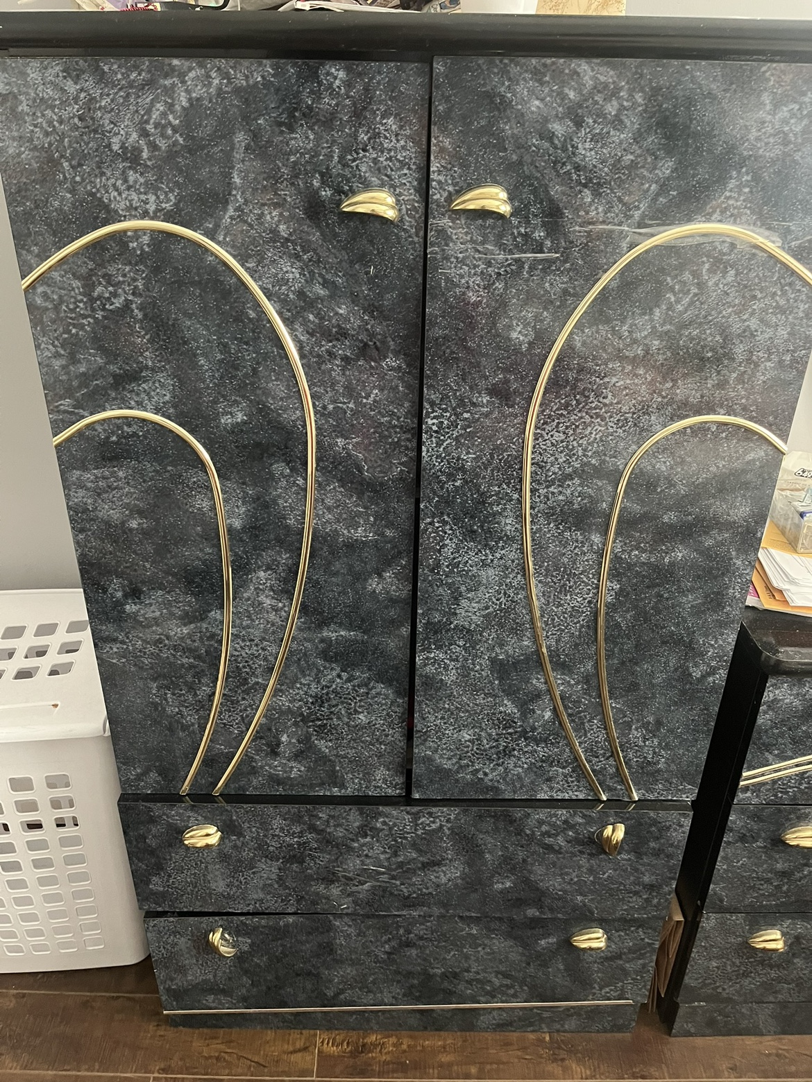 Black and Gold Bedroom Set