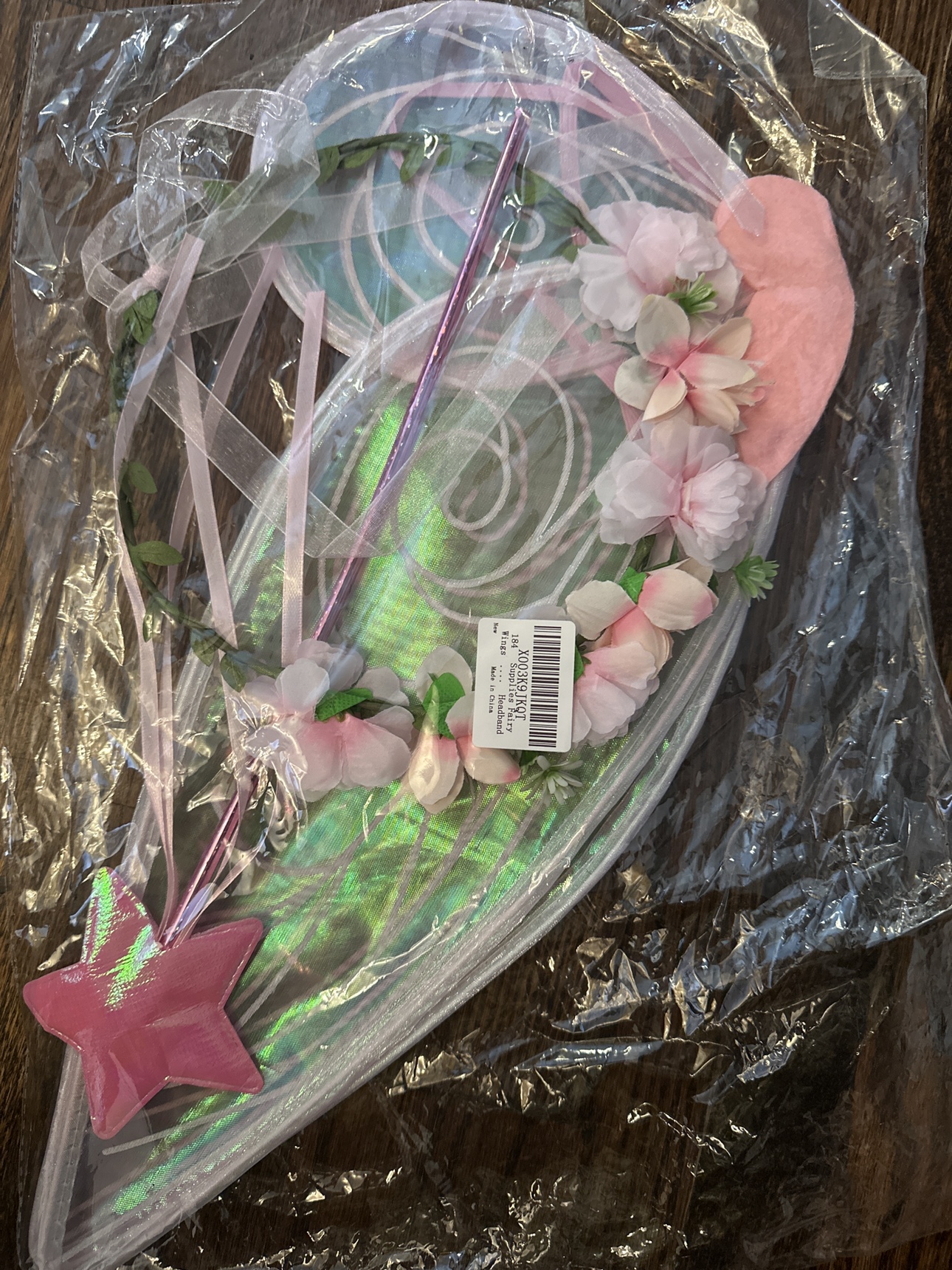Fairy Wings with Wand and flower crown