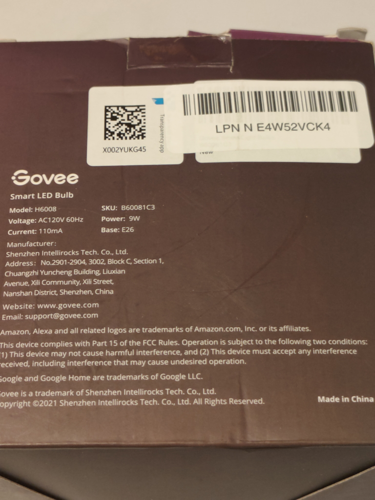 Govee Smart LED Bulbs (4 Pack) - photo 2