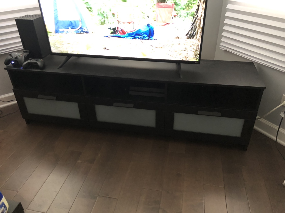 TV table with 3 drawers