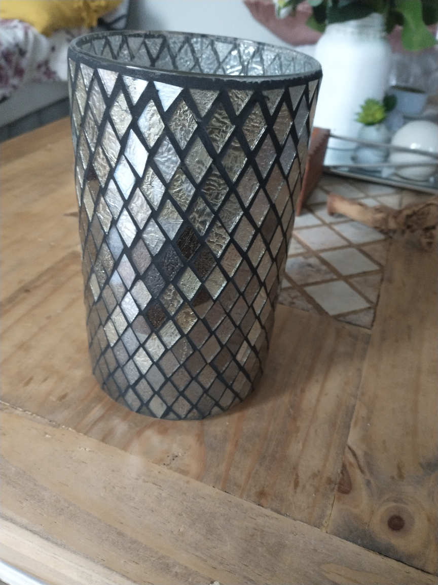 Silver Mosaic Vase