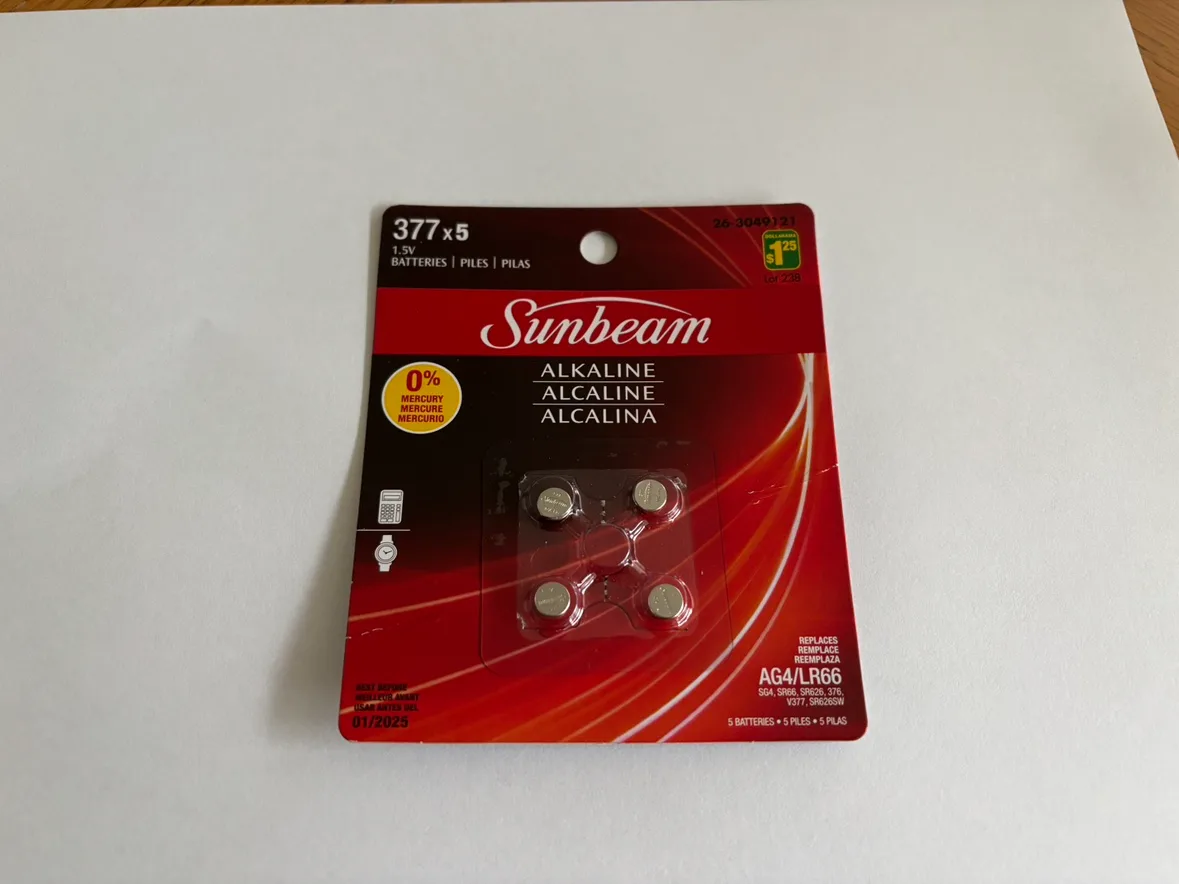 4 1.5V Sunbeam Alkaline Batteries #freecycle thumbnail