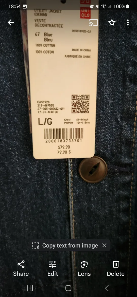 UNIQLO DENIM Jacket - L/G image indicator(3)