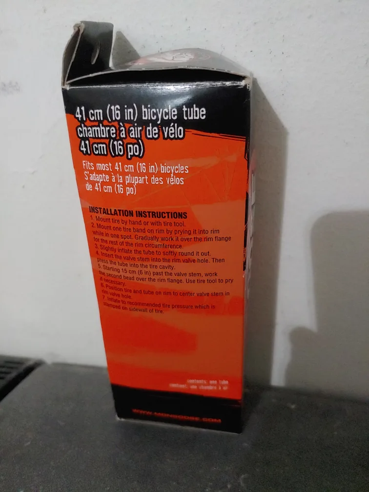 41 cm (16 in) Bicycle Tube"🧡" image indicator(2)