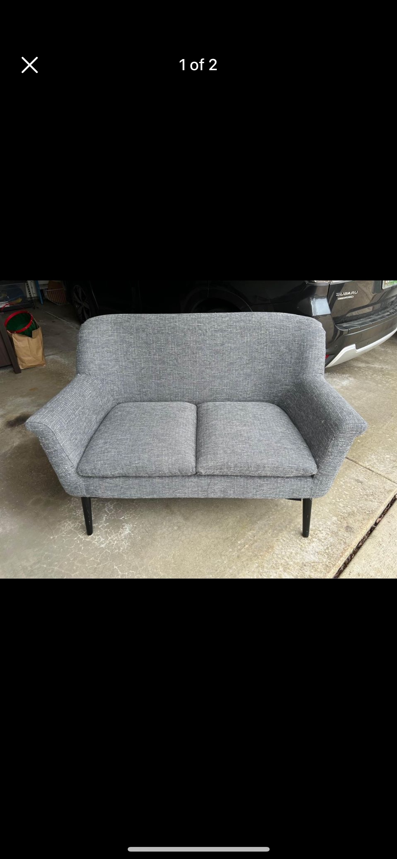 Gray Love Seat
