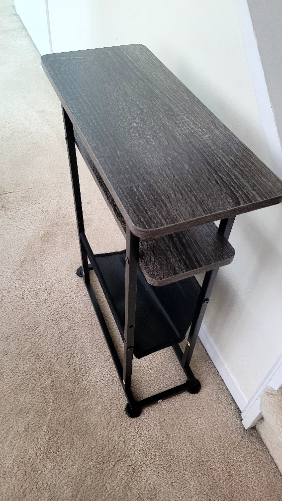 New Small Two Tier End Table with Magazine Holder - photo 2