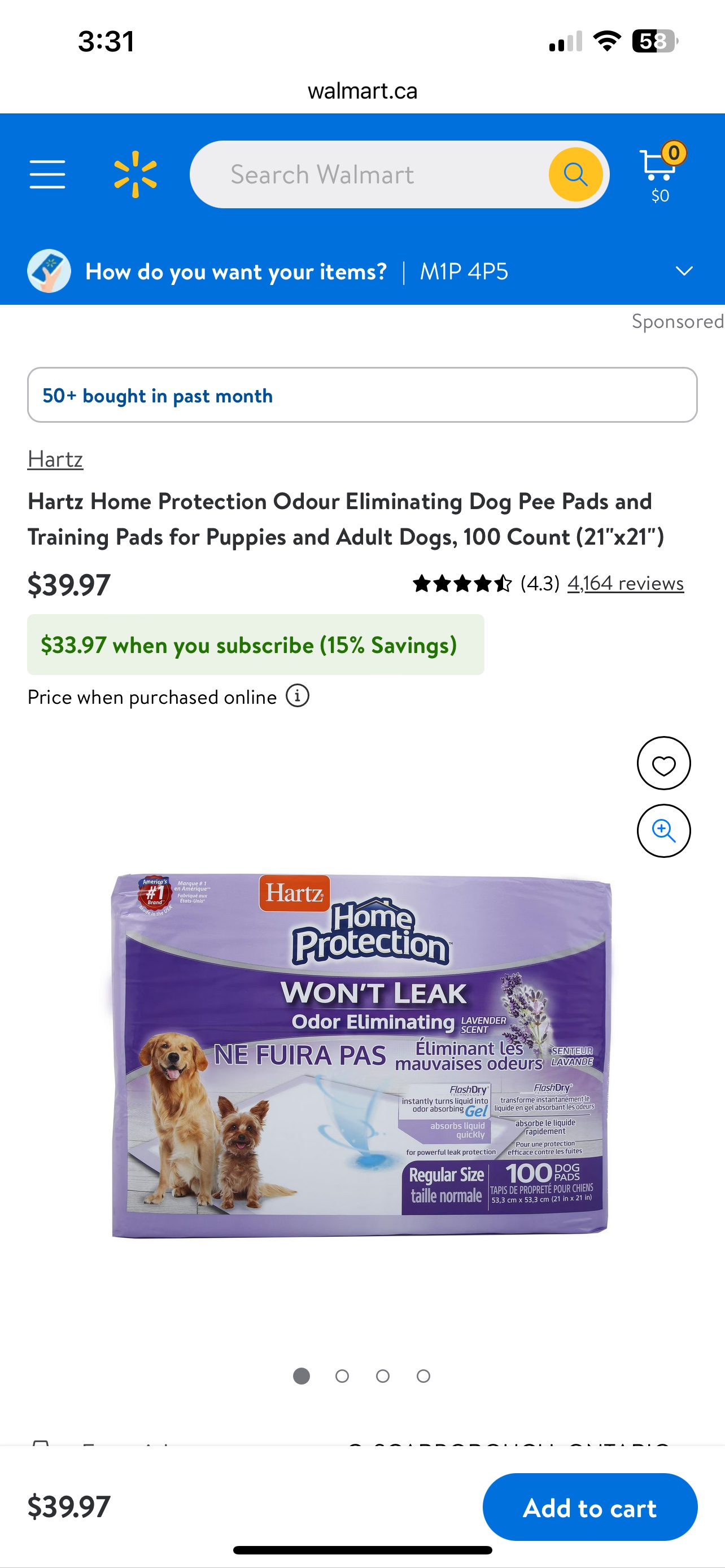 Hartz Home Protection Won't Leak Dog Pee Pads - 100 Count - photo 2