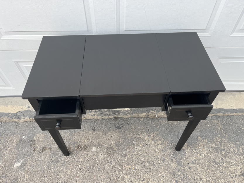 Black Makeup Vanity With 2 Drawers - photo 4