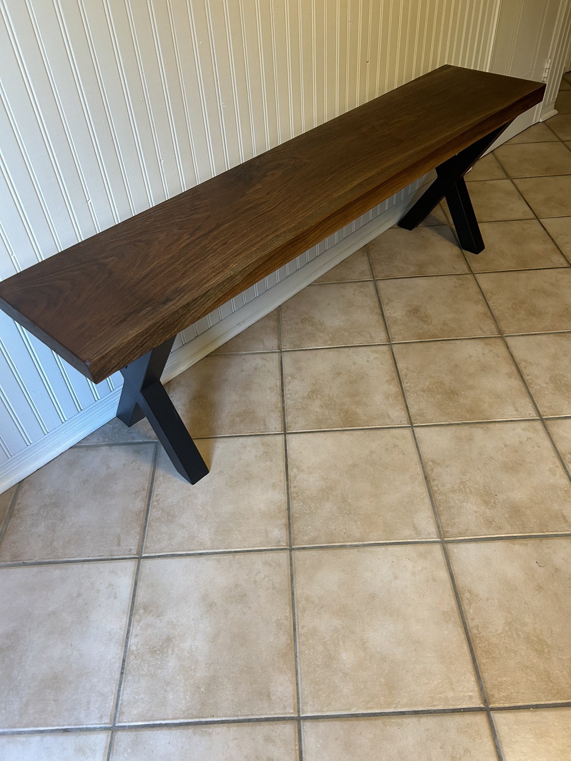 Black Walnut live edge bench - photo 4