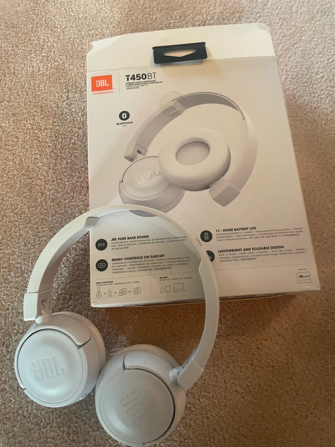 JBL T450BT Wireless Headphones image indicator(2)