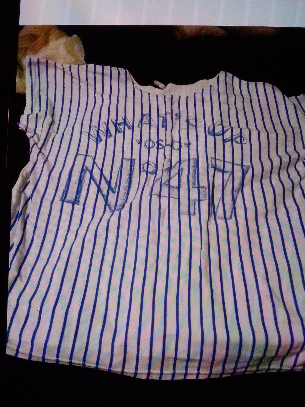 Striped Shirt with Writing