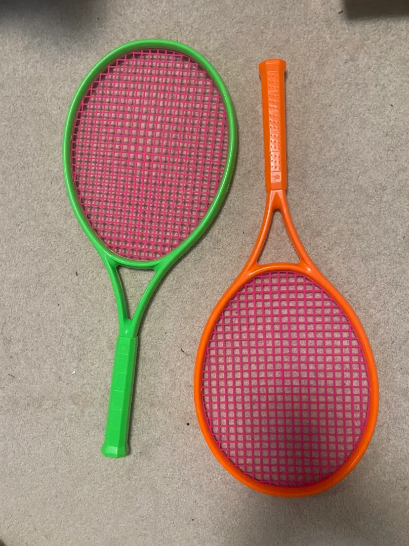Kids Tennis Rackets, balls and badminton racket 🧡 image indicator(3)