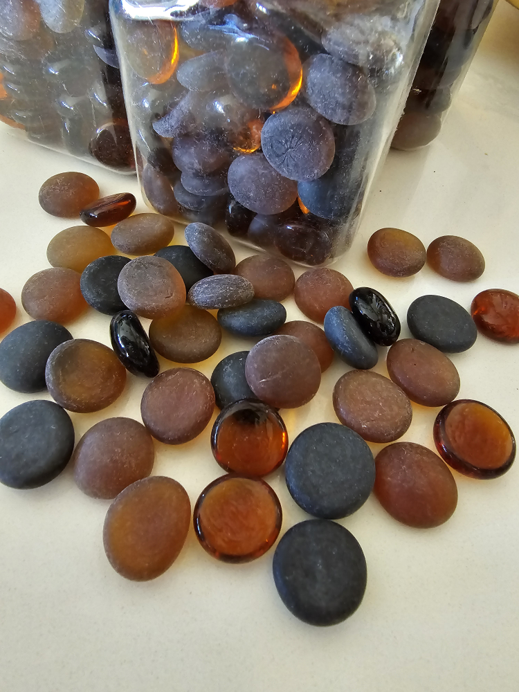 Glass Stones - Multicoloured Amber tones - photo 2