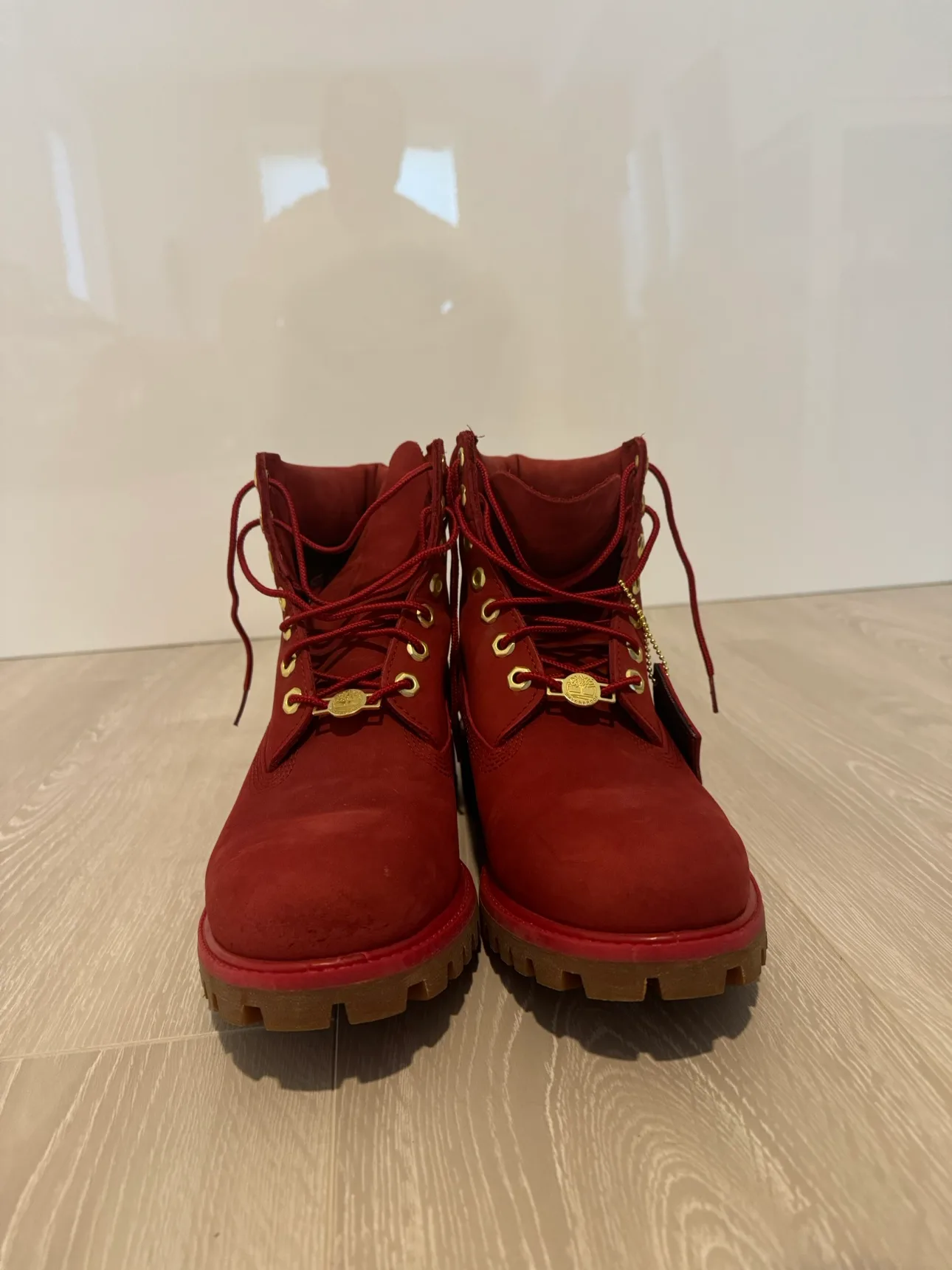 Timberland Red Boots Size 9 thumbnail
