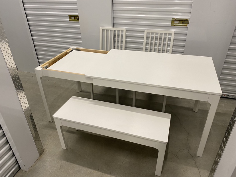 Can deliver—Ikea Ekedalen extendable table, 2 chairs and a bench - photo 2