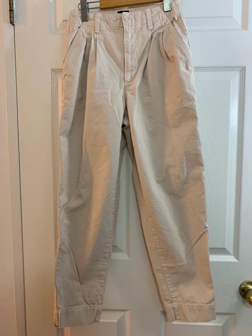 Gap Khaki High Waisted Trousers 0 Petite image indicator(2)
