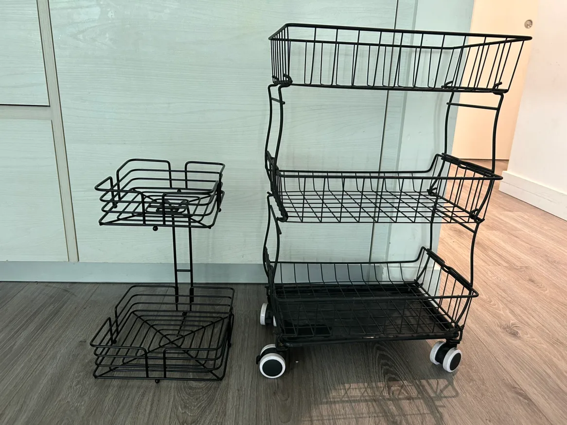 Black Metal Storage Racks Fruit and vegetable thumbnail