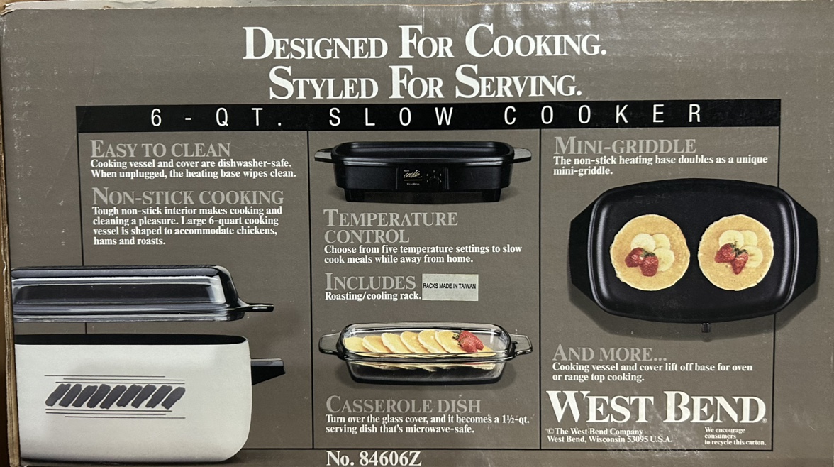 West Bend 6 Qt Slow Cooker - photo 2