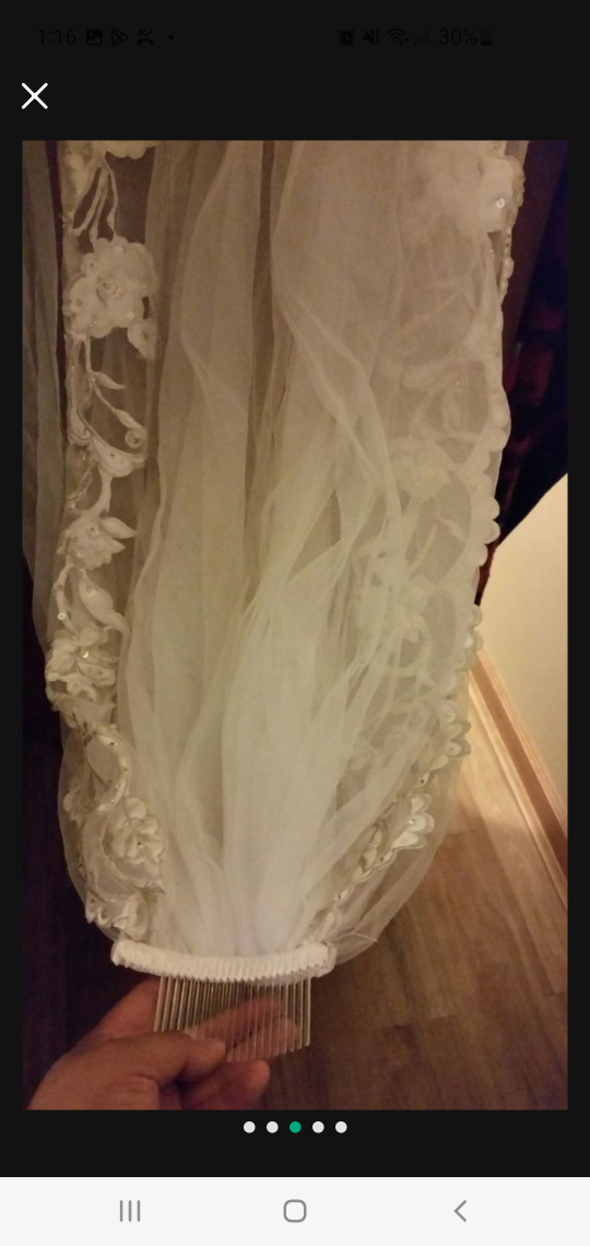 cathedral 10' Wedding Veil With Embroidered edging
