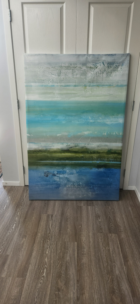 40 by 60 inch water color canvas.