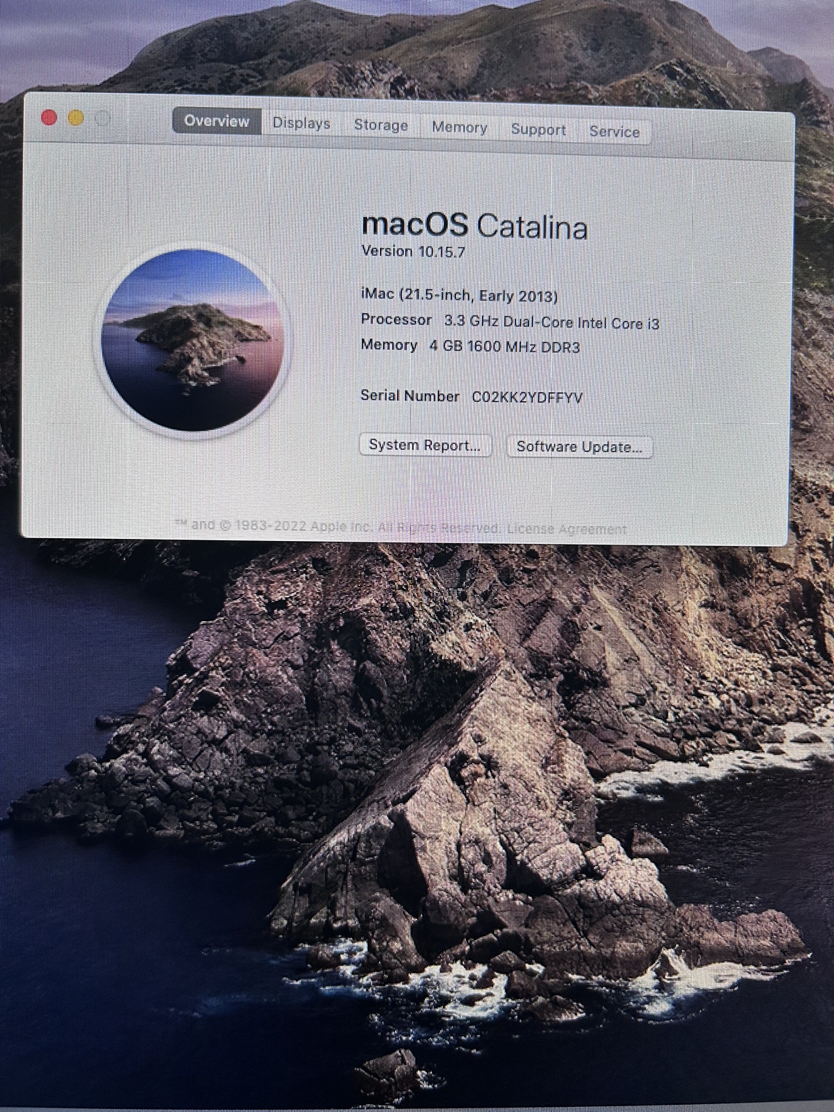 iMac (21.5-inch, Early 2013) computer - photo 2