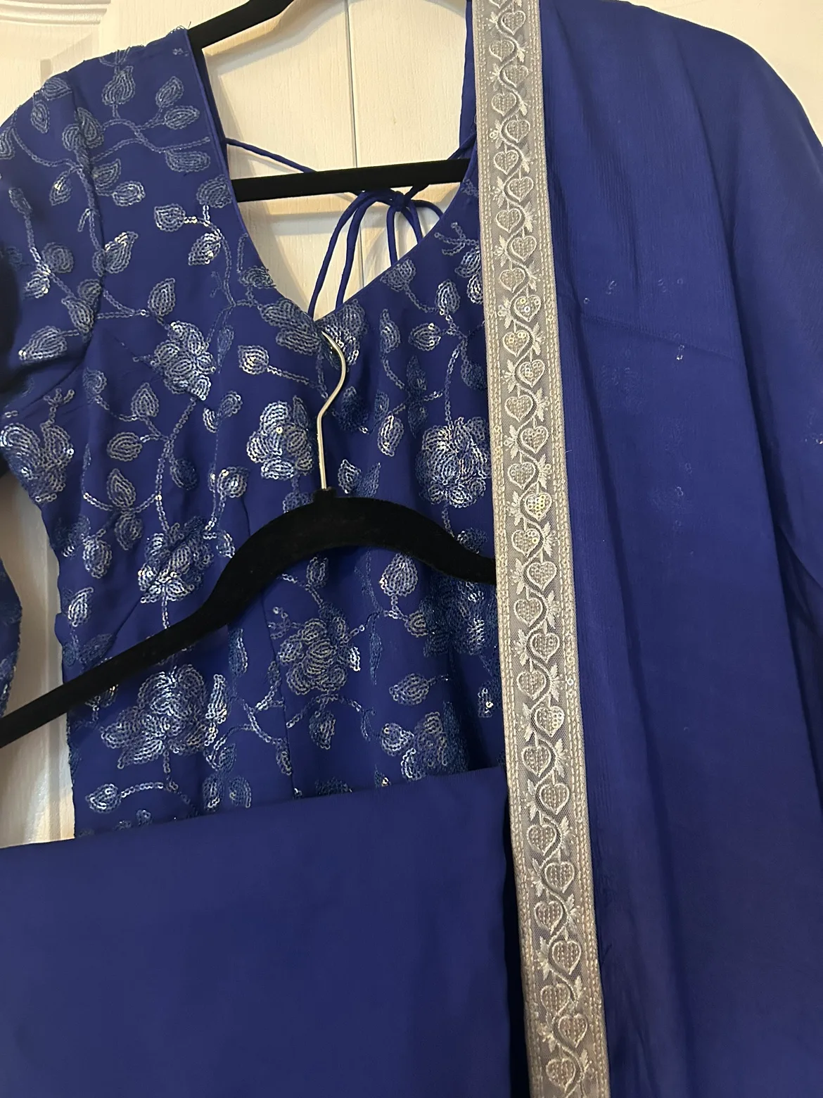 Royal Blue Sequin Salwar Kameez thumbnail